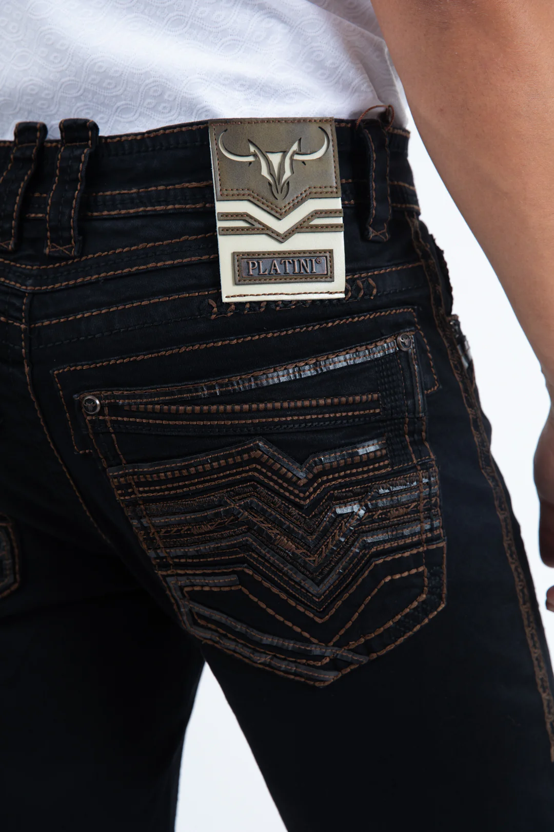 Holt Men's Black Slim Boot Cut Jeans