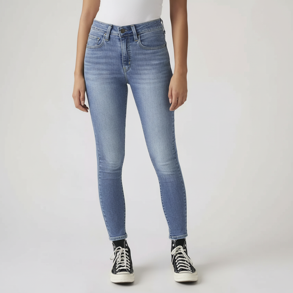 Front view of Levi’s 721 High-Rise Skinny Women’s Jeans in light wash