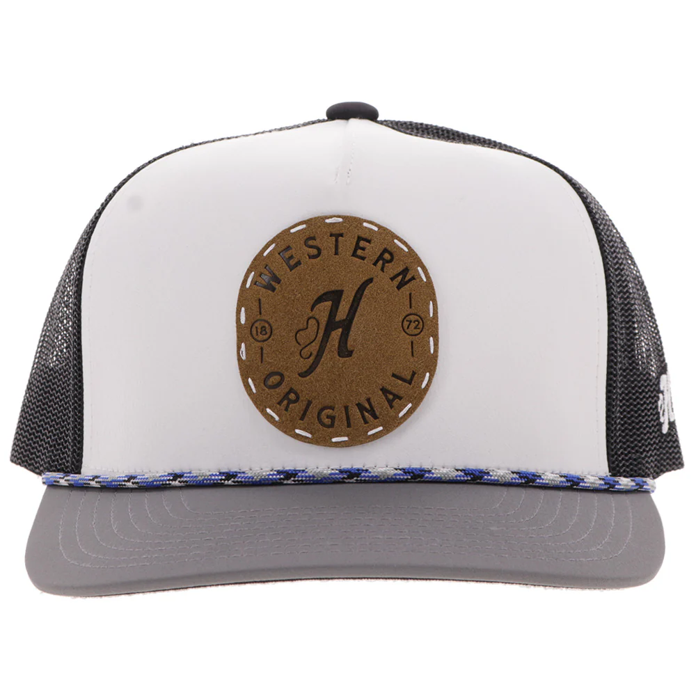 Gorra "Spur" Blanca/Carbón C/Piel