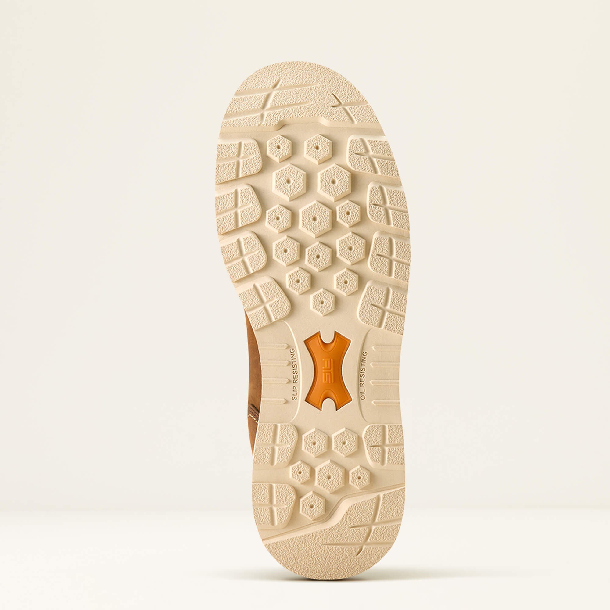 Ariat Rebar Wedge Pull-On Waterproof Composite Toe Work Boot outsole view showing tread pattern