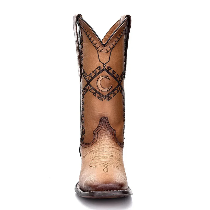 Flame Oryx Ostrich Laser & Woven Square Toe