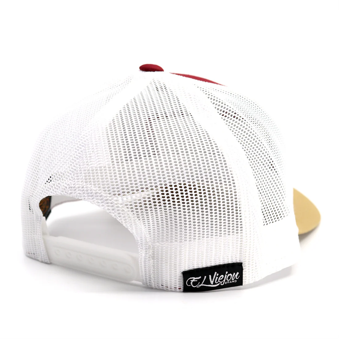 Evpatch Tan/Maroon/White Classic Visor Hat