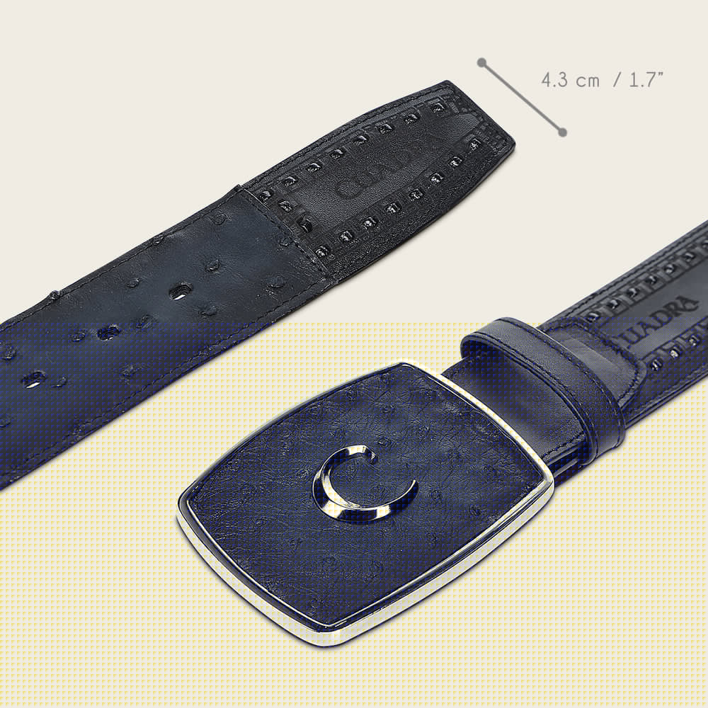 Cuadra Avestruz Baltico Azul Belt