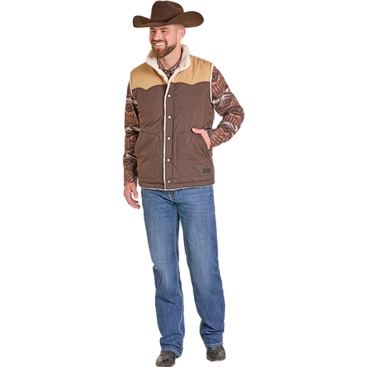 Denim Reversible Puffer Vest