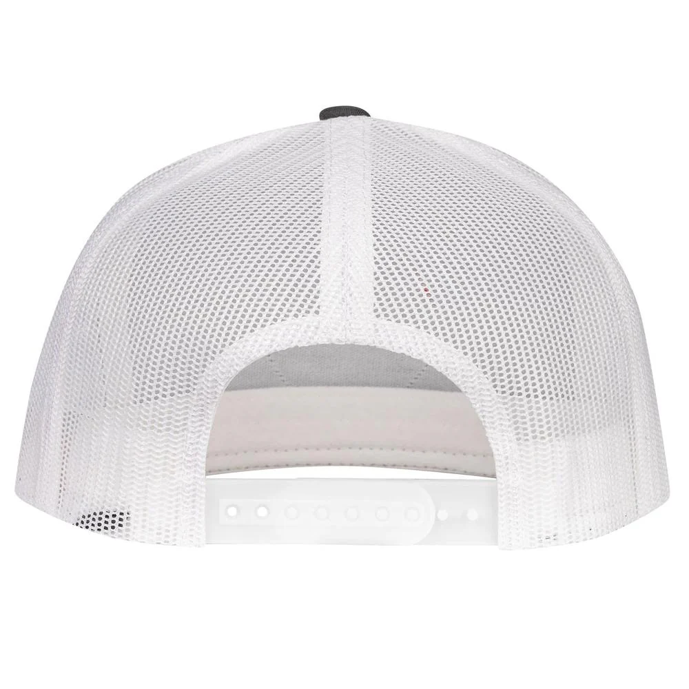 Charcoal Grey & White Tejas Classic Five Panel Trucker Hat