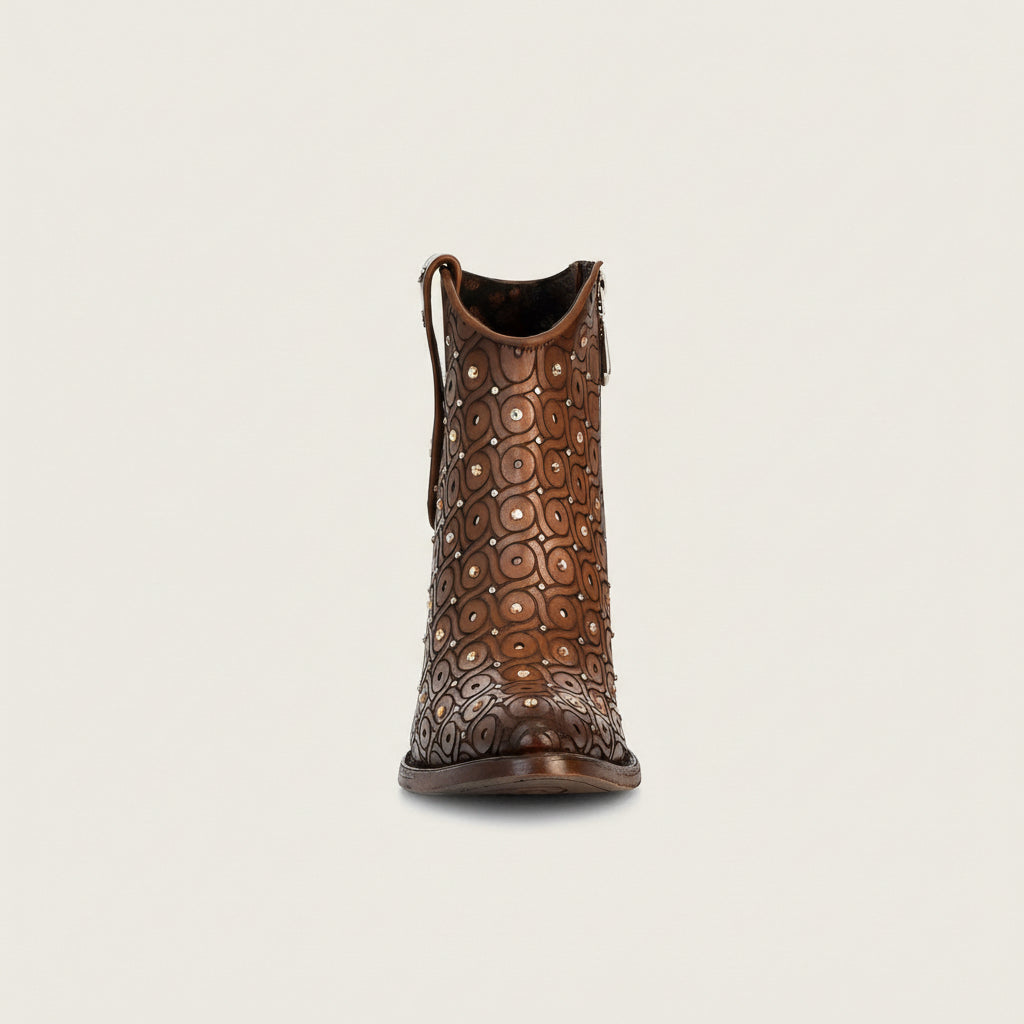 Ankle Handwoven Honey Brown Bootie