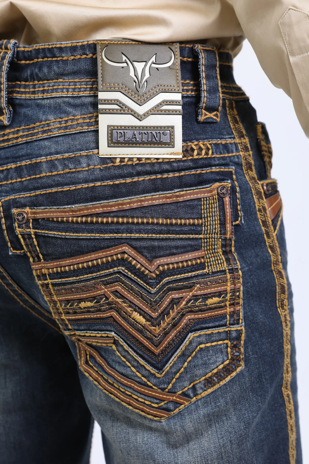 Holt Men's Dark Stone Slim Boot Cut Jeans