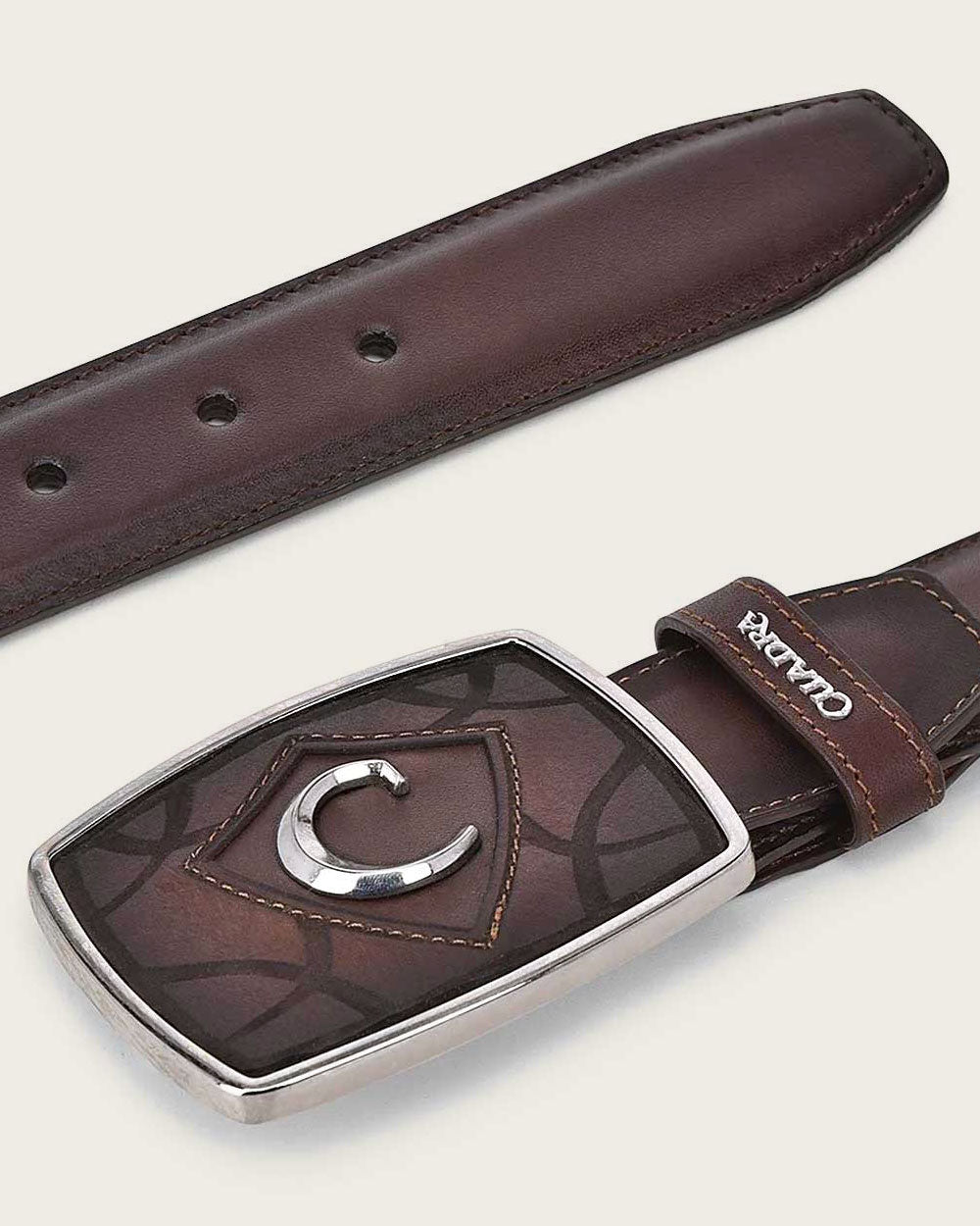Brown Western Bovine Belt