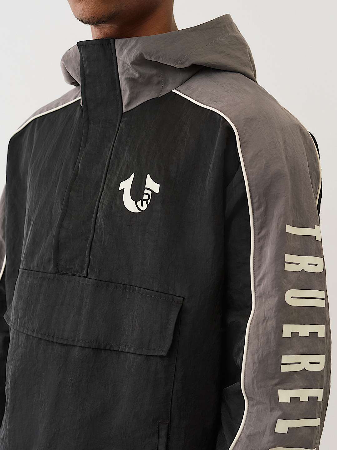 Color Blocked Anorak Pullover