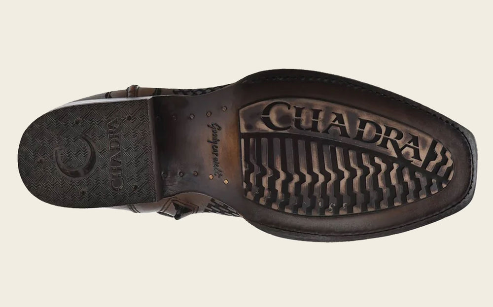 Denver Brown Laser & Woven Narrow Square Toe Boots