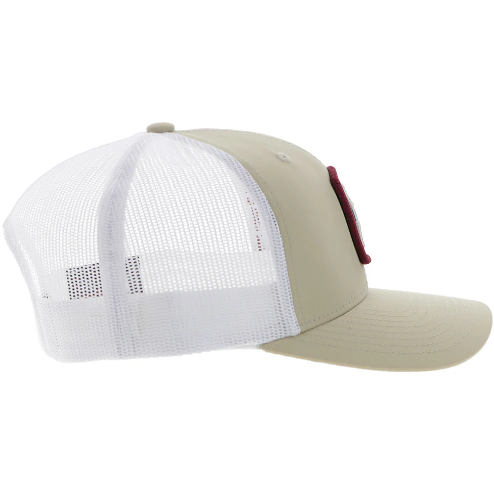 Sombrero "Zenith" Beige/Blanco con Parche Serape