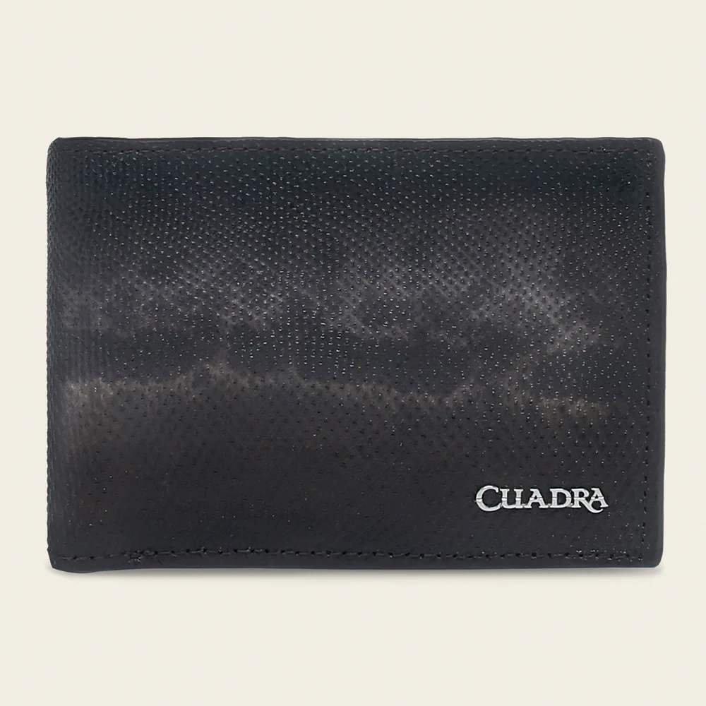 Cuadra Brown Carunga Wallet in brown leather with natural grain pattern