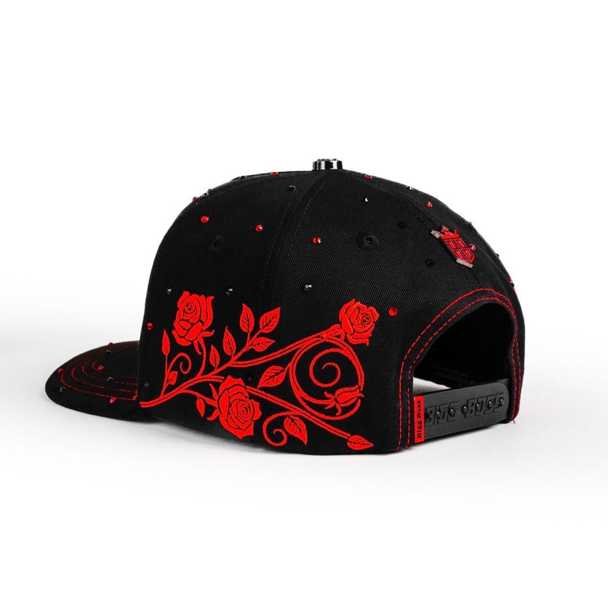 Back angled view of Bigg Boss Bb Rose Red Hat
