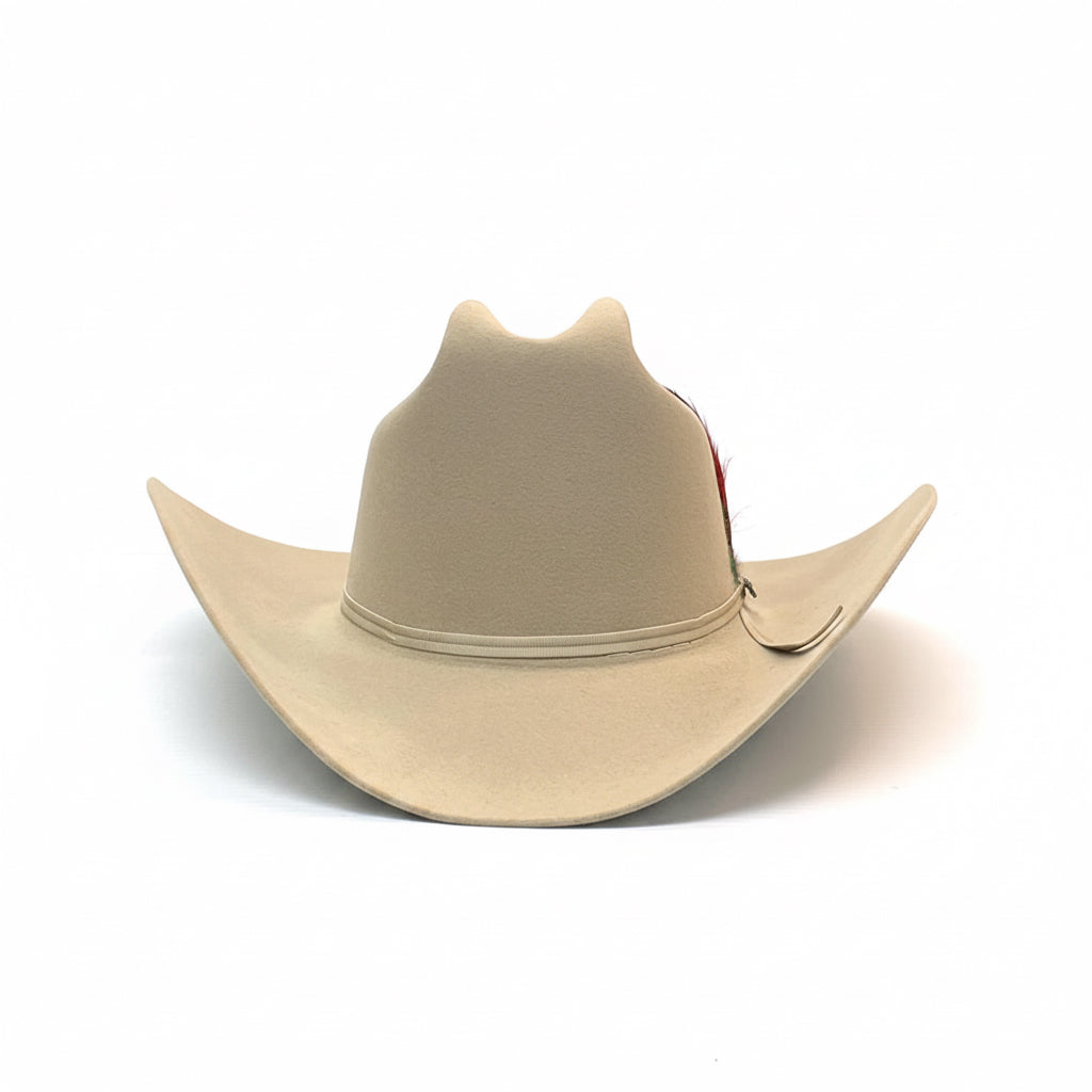 Stetson Spartan 6X Silverbelly Felt Hat front view in silverbelly felt