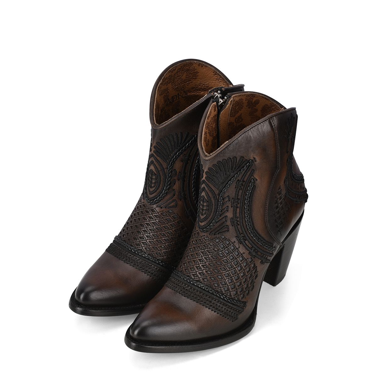 Maple Shading Lazer & Embroidery & Woven Boots
