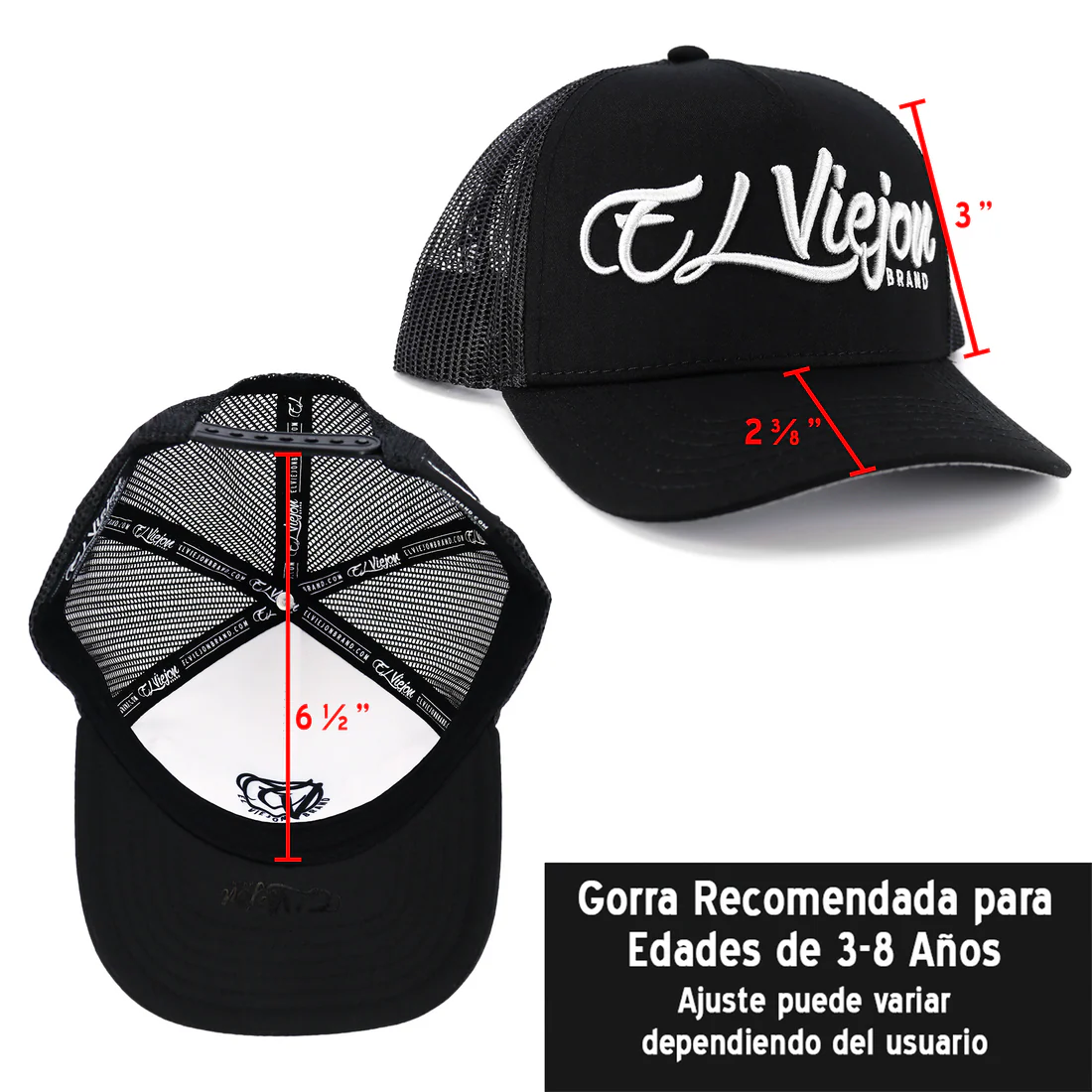 El Viejon Charcoal/Blue/White Hat