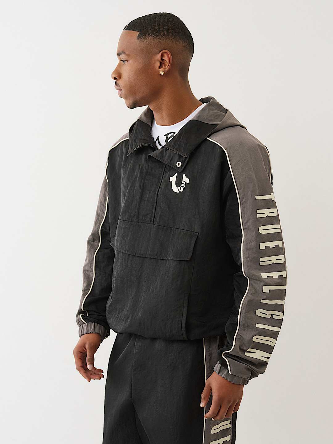 Color Blocked Anorak Pullover