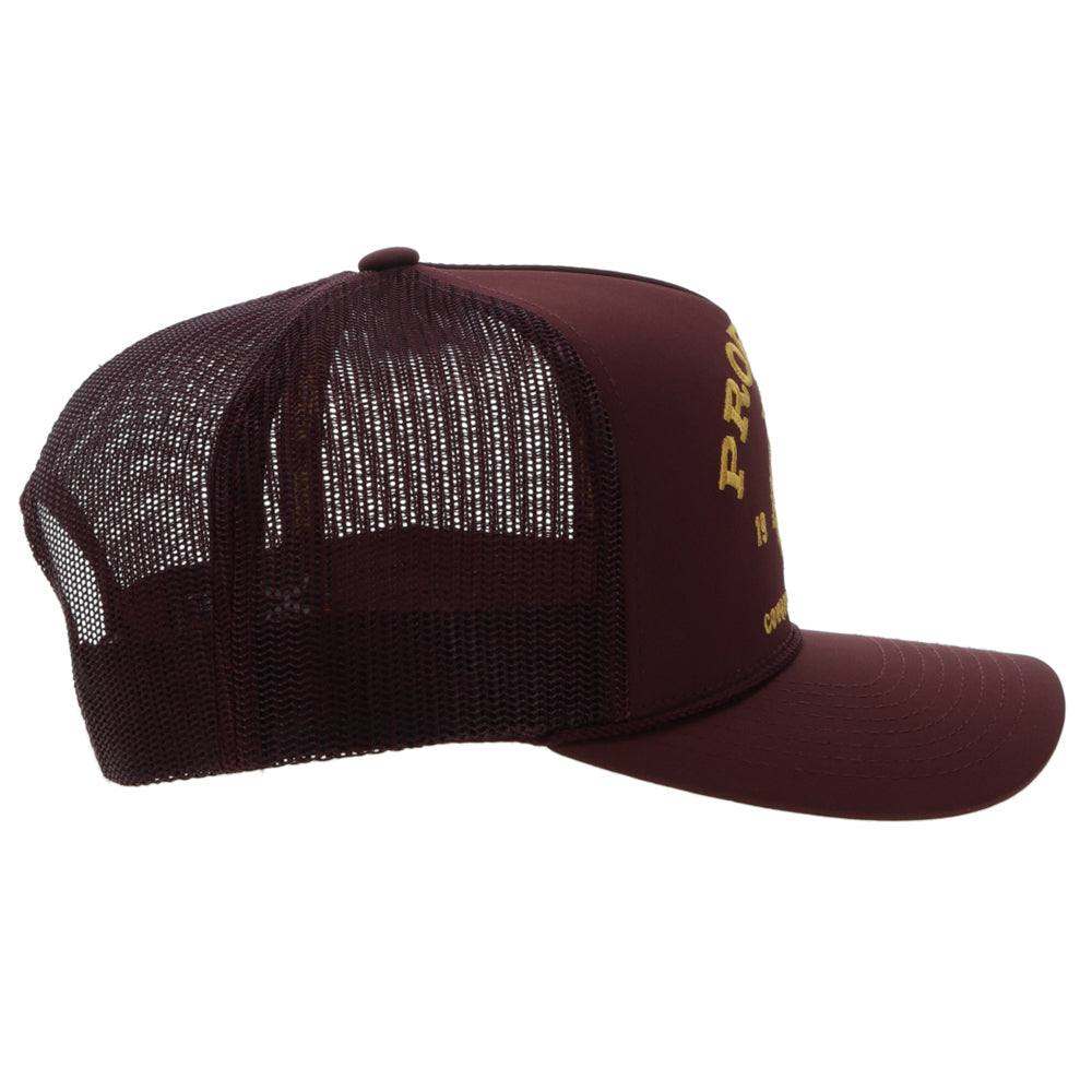 Gorra Burdeos Prorodeo Con Logo Dorado
