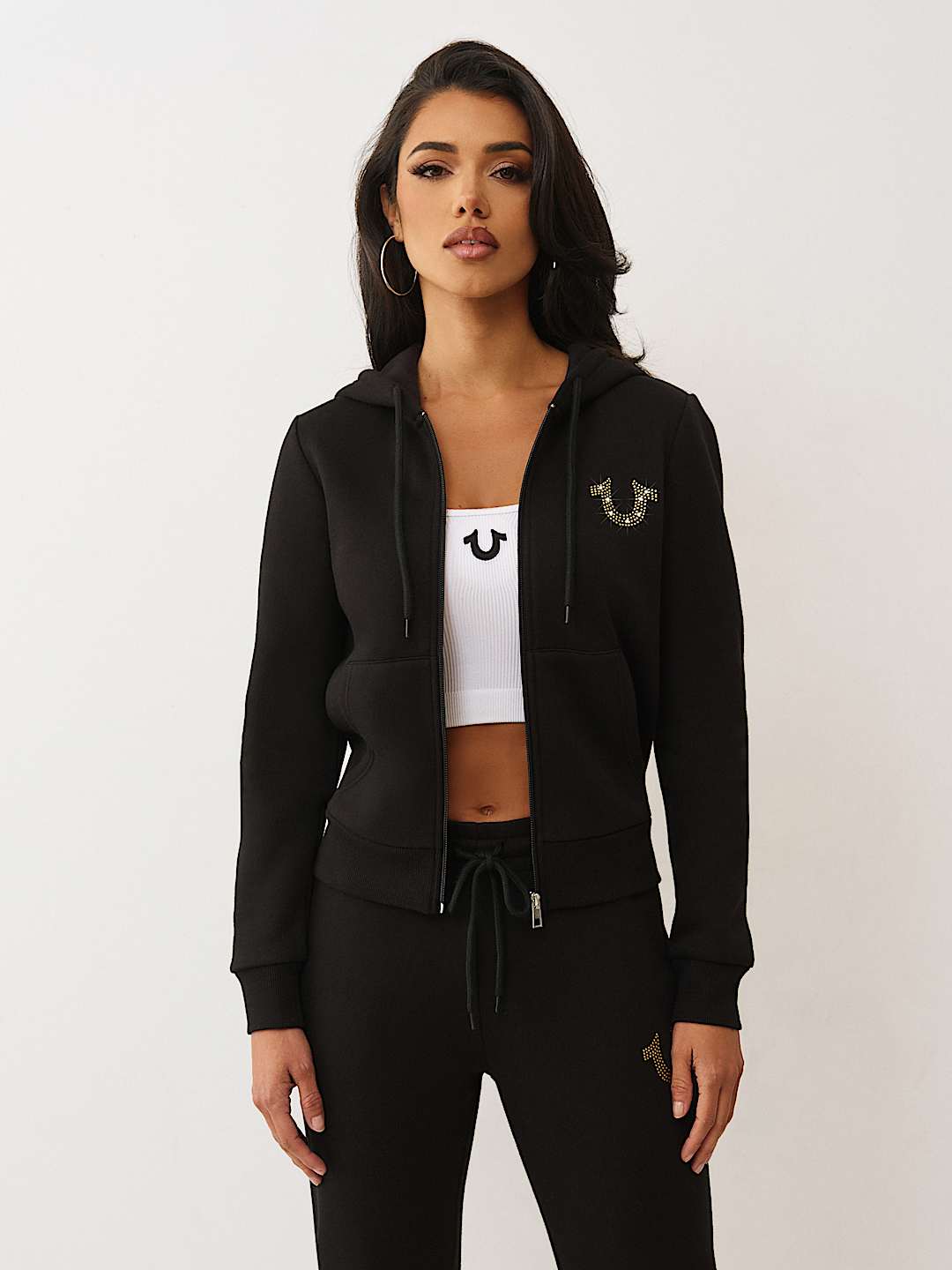 Crystal Logo Zip Hoodie