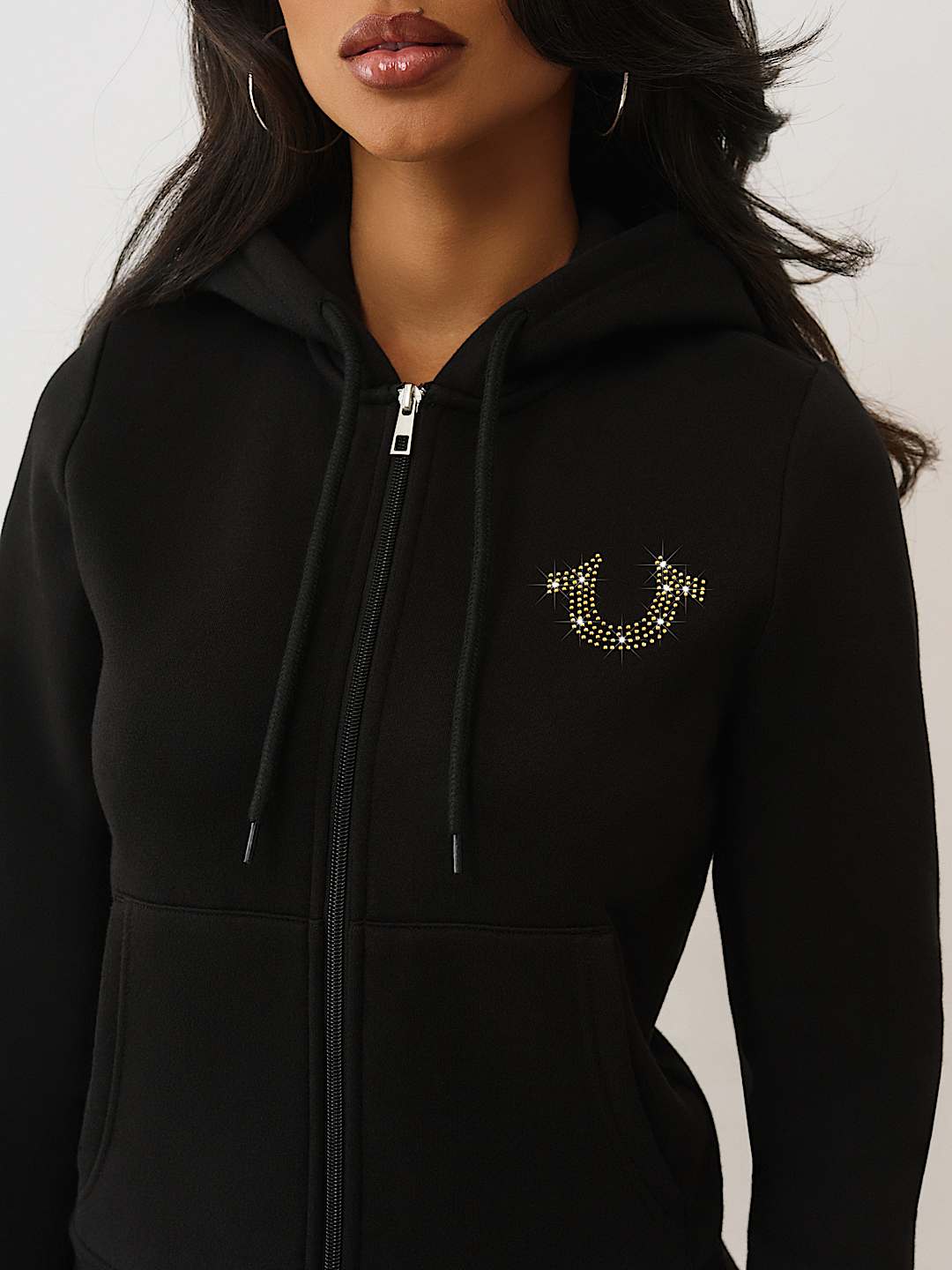 Crystal Logo Zip Hoodie
