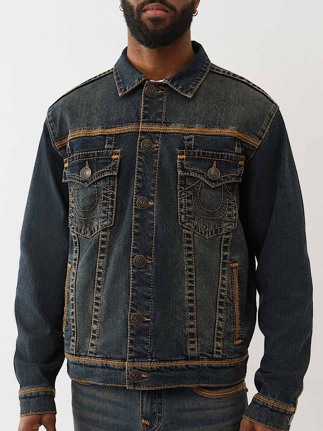 Super T Flatlock Denim Trucker Jacket