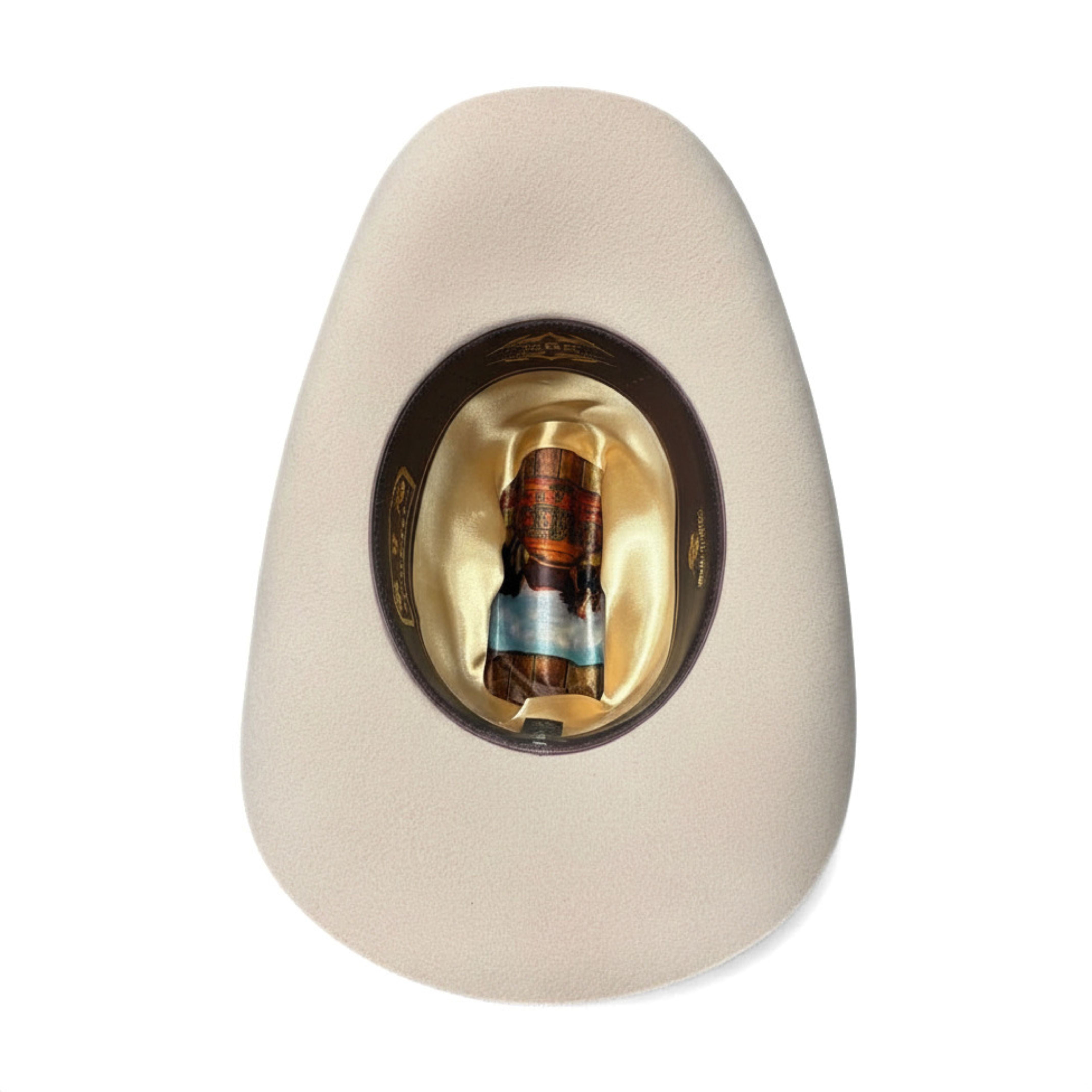 Cerro 30X Sinaloa Beige Cowboy Hat bottom view in beige