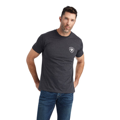 Ariat Men's Charcoal Heather Short Sleeve T-Shirt Tee