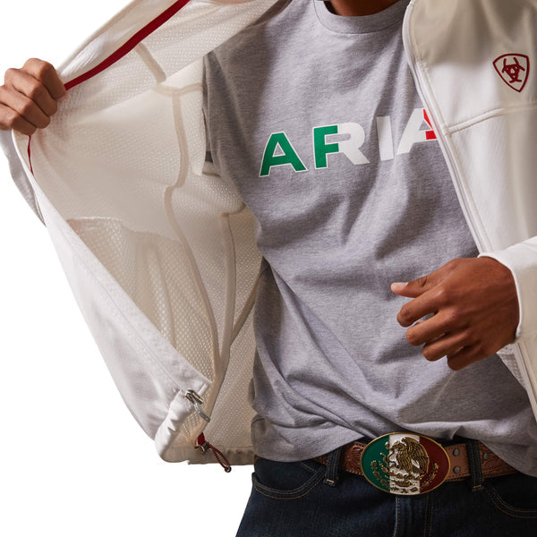 Nueva Chamarra Softshell del equipo México blanca