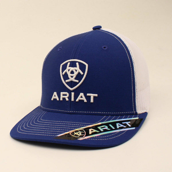Ariat Men's Blue Shield Logo Snapback Ball Cap