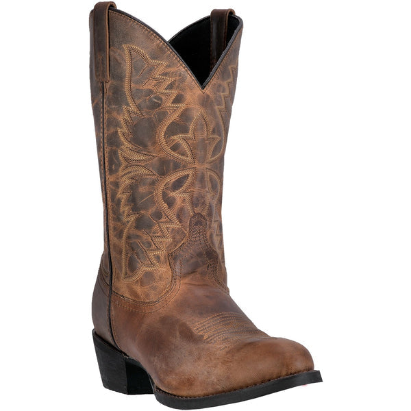 Laredo Men's Birchwood Tan Distressed Round Toe Boots