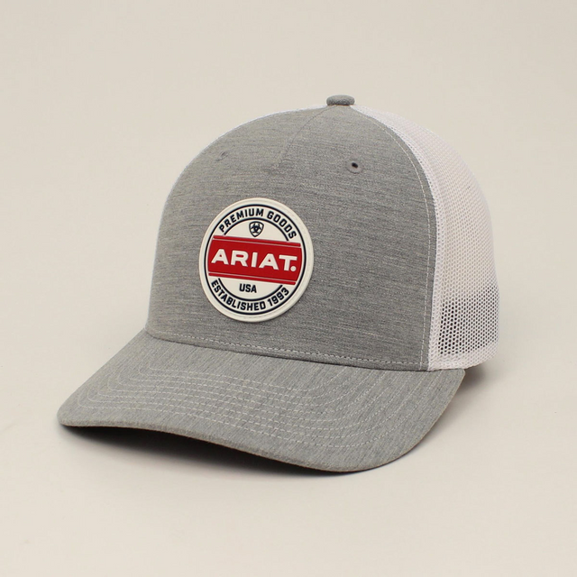 ARIAT RUBBER LOGO PATCH GREY