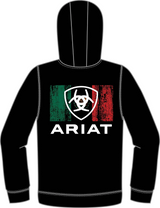 Ariat Boys Shield Mexico Black - Kid Hoodie