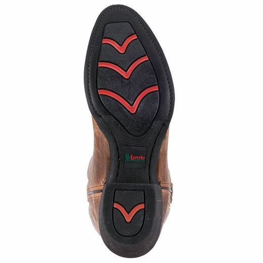 Bota de punta redonda desgastada