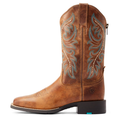 Round Up Back Zip Western Boot