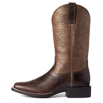 Round Up Wide Square Toe Western Boot