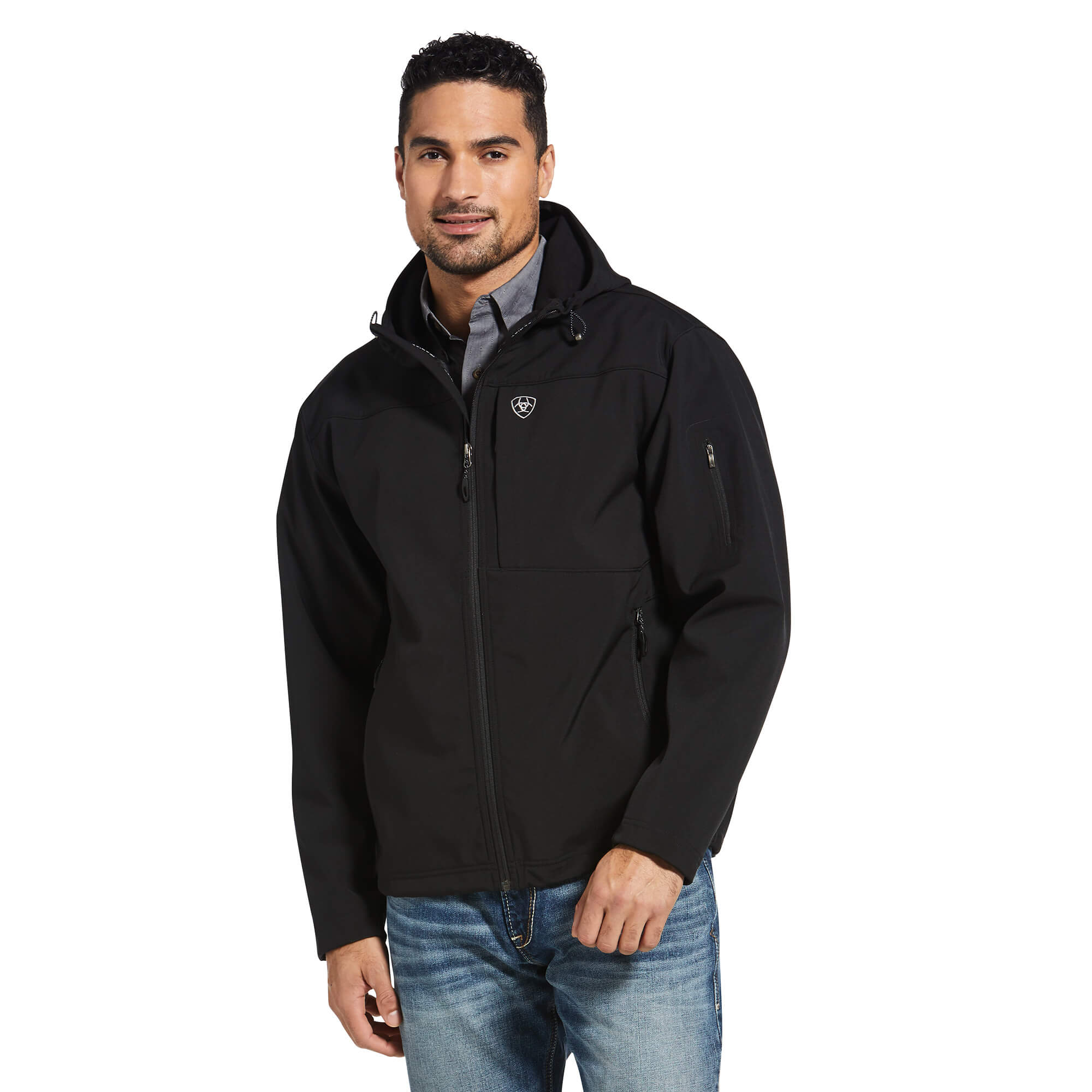 Chamarra impermeable softshell con capucha Vernon