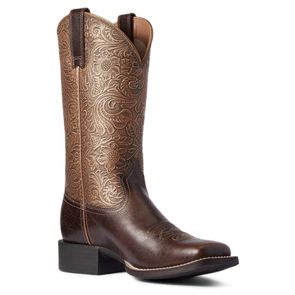 Round Up Wide Square Toe Western Boot