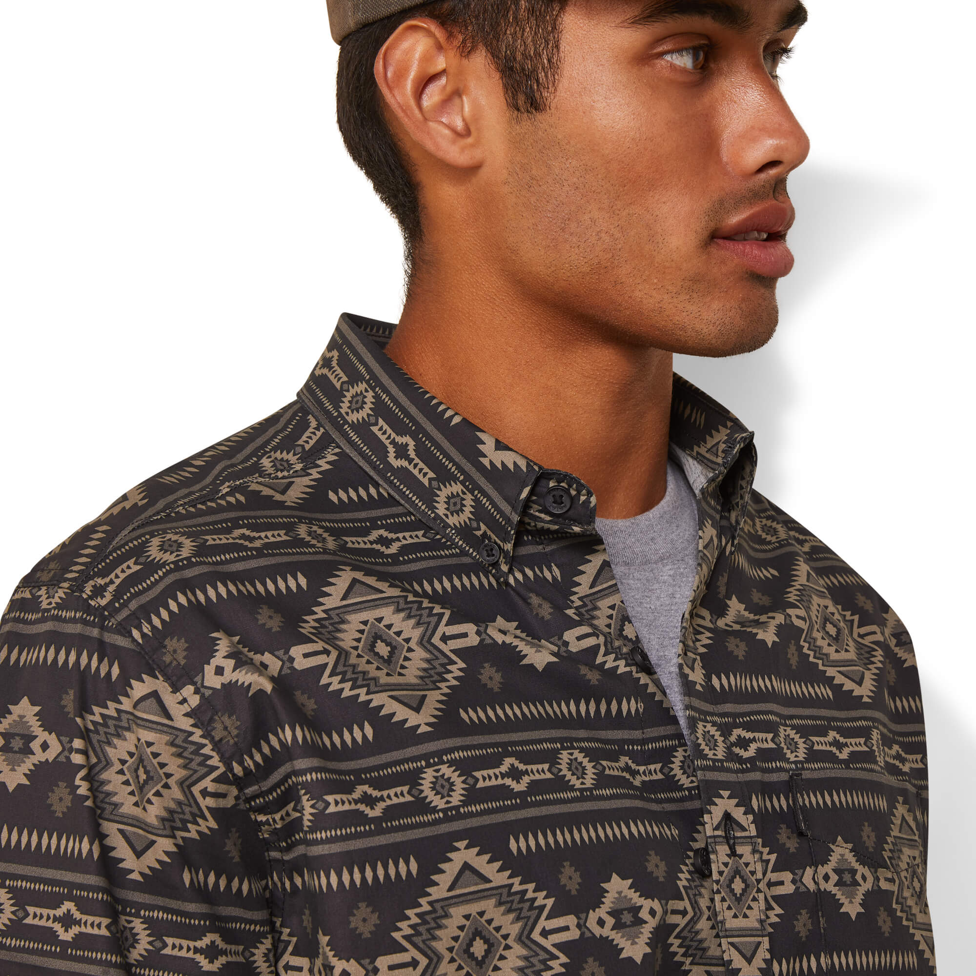 Camisa elástica de corte moderno Serape Island 