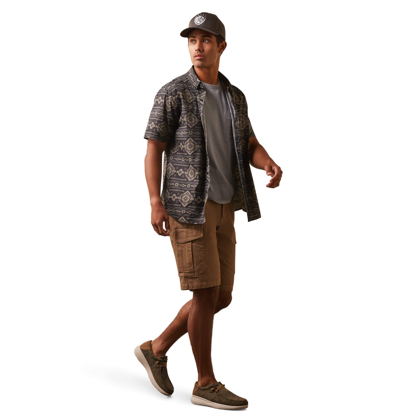 Wrinkle Resist Serape Island Stretch Modern Fit Shirt