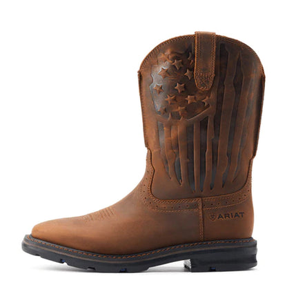 Ariat Mens Sierra Shock Shield Patriot Wide Square Toe