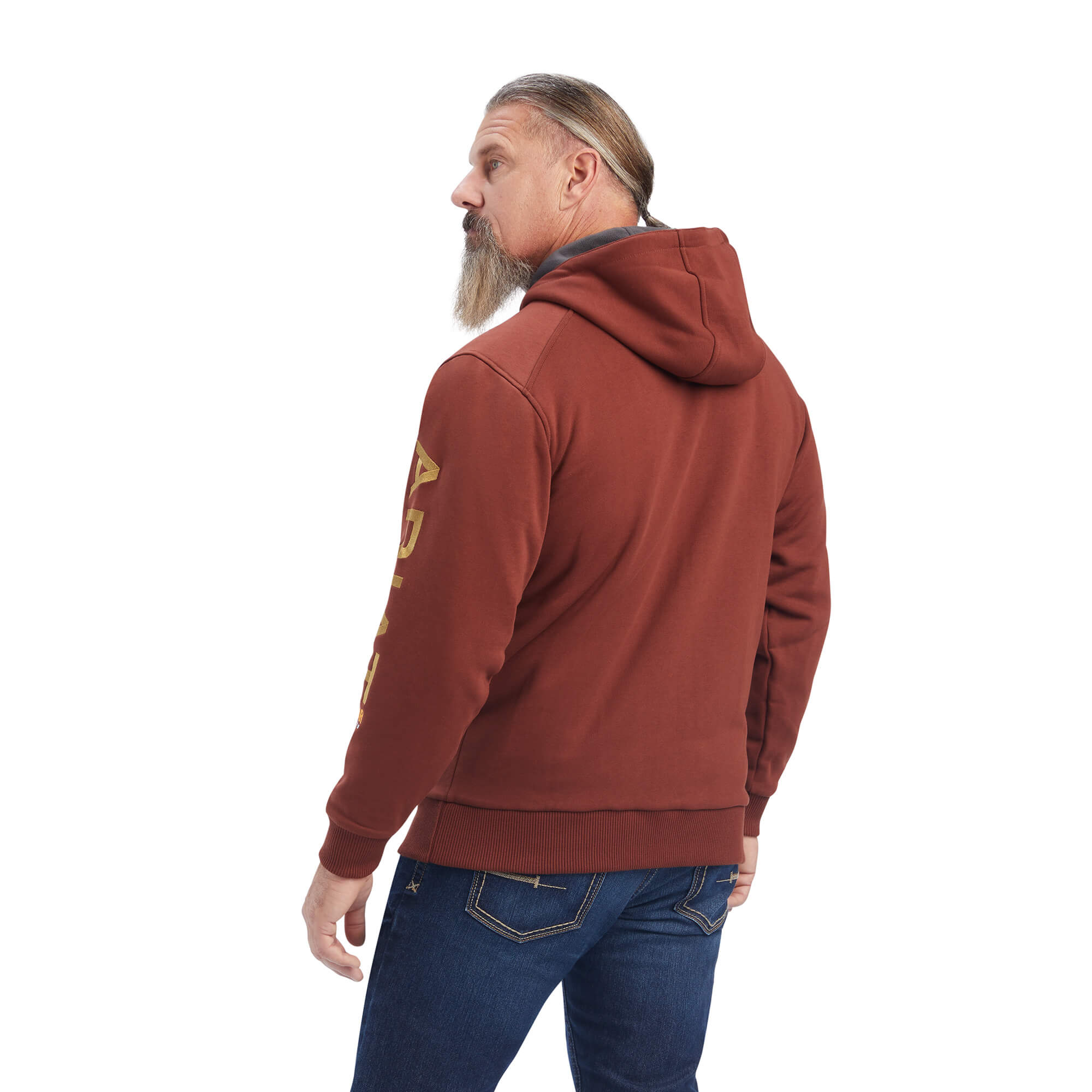 Sudadera con capucha y cremallera completa para todo tipo de clima Rebar 