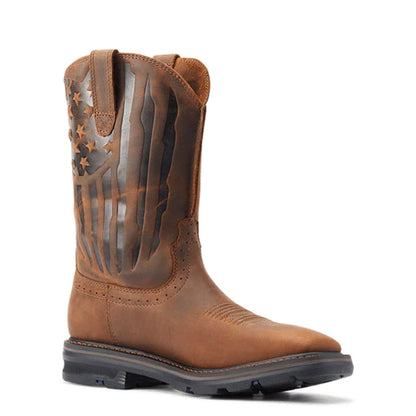 Ariat Mens Sierra Shock Shield Patriot Wide Square Toe